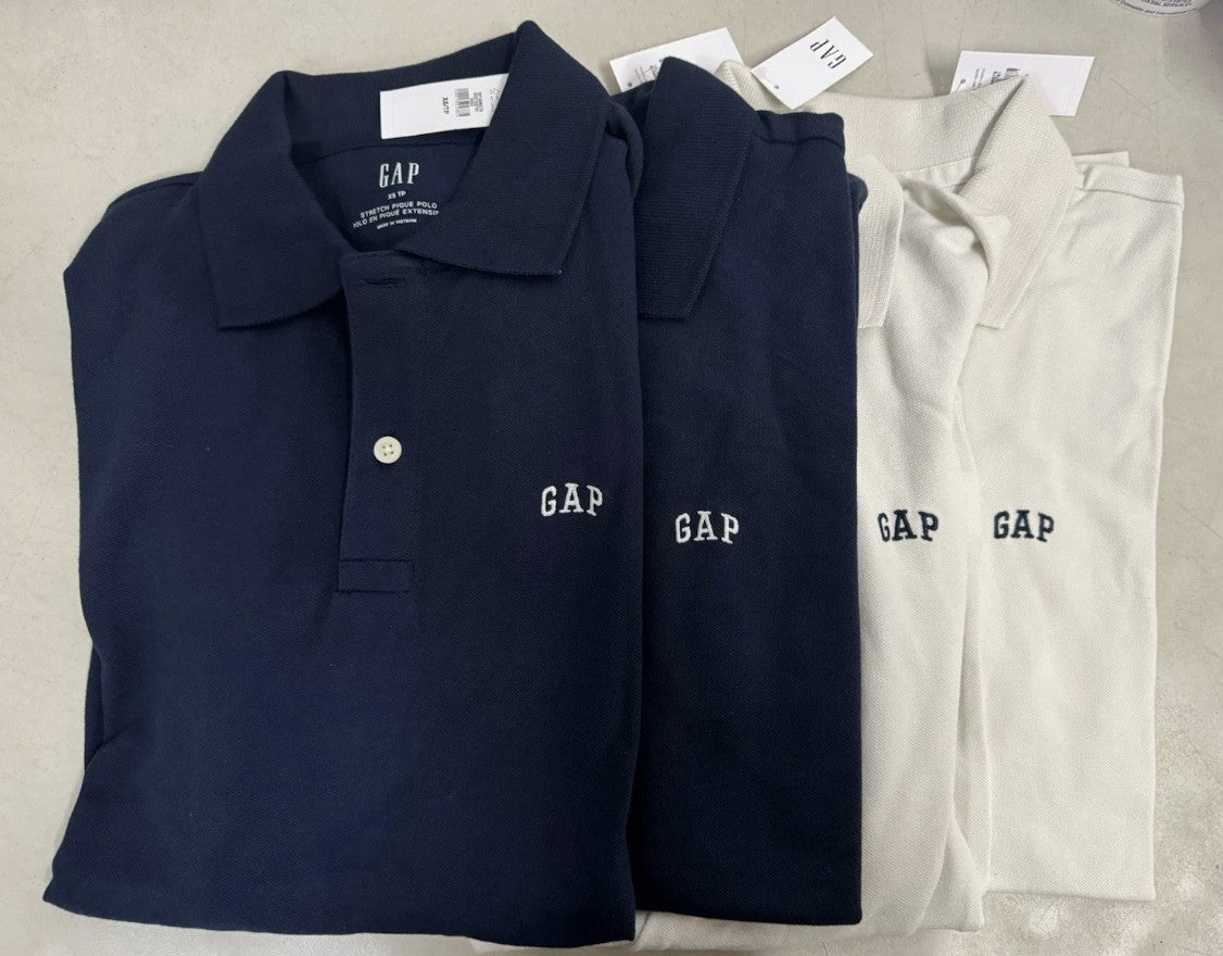 NWT 4-Pack Gap Men's Logo Piquae Polo Navy/White Size XS TP