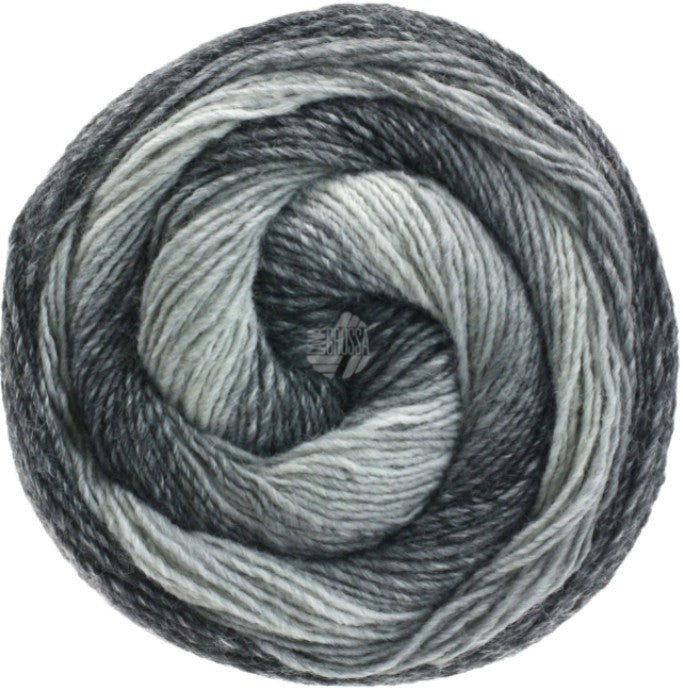 Lana Grossa Gomitolo Versione - Smoke & Ashe (Color #413) - BIG 200 GRAM CAKES
