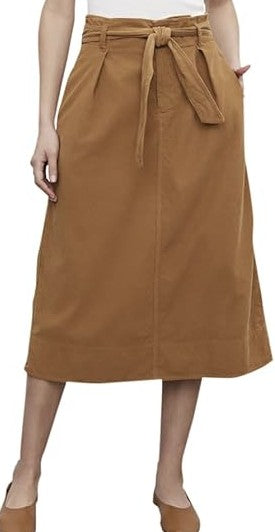 VELVET BY GRAHAM & SPENCER Women's Kennedy Cotton Corduroy Skirt, Clove Size: 6
