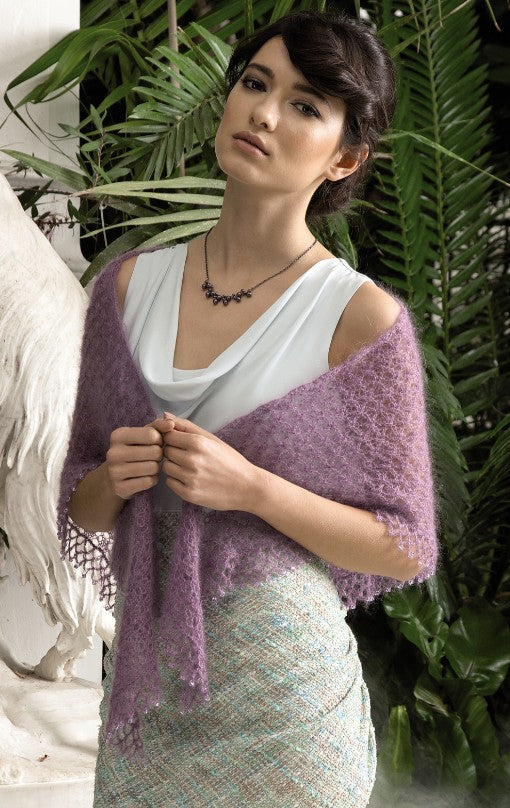A FREE Kidsilk Haze Pattern - Triangle Shawl (PDF) - English, Danish, Dutch, French, German & Swedish