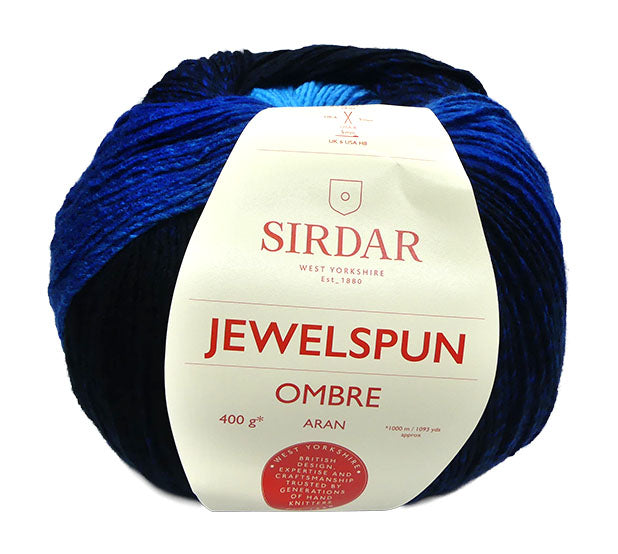 Sirdar Jewelspun Ombre - Midnight Blues (Color #106) - GIANT 400 Gram Skeins