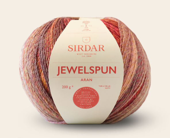 Sirdar Jewelspun Aran - Sunstone Amber (Color #855) knitting and crochet yarn on sale at little knits