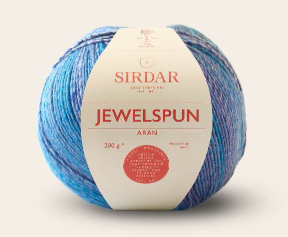 Sirdar Jewelspun Aran - Turquoise Sky (Color #854) knitting and crochet yarn on sale at little knits