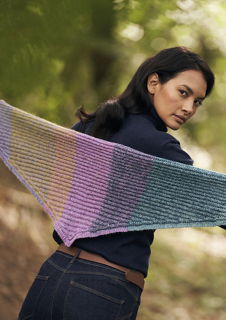 A Rowan Felted Tweed & Kidsilk Haze Pattern -  Stages Scarf (PDF)