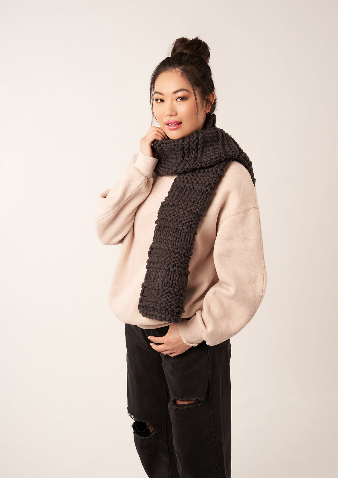 A Rowan BIG Big Wool Pattern - Stormy Scarf (PDF)