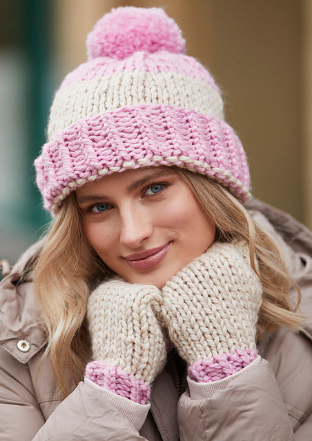 A Rowan Big Wool Pattern - Striped Mittens (PDF)