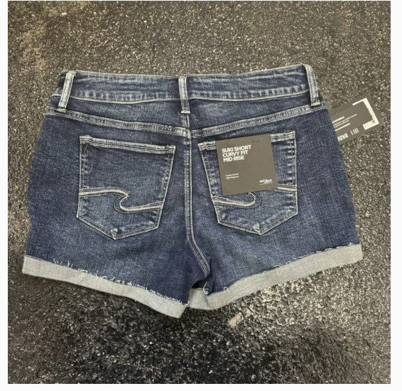 NWT Silver Jeans Co. Women's Suki Mid Rise Curvy Fit Short Size 31
