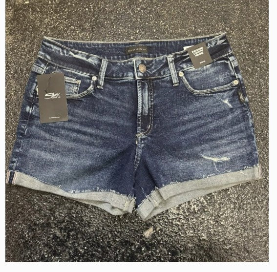 NWT Silver Jeans Co. Women's Suki Mid Rise Curvy Fit Short Size 31