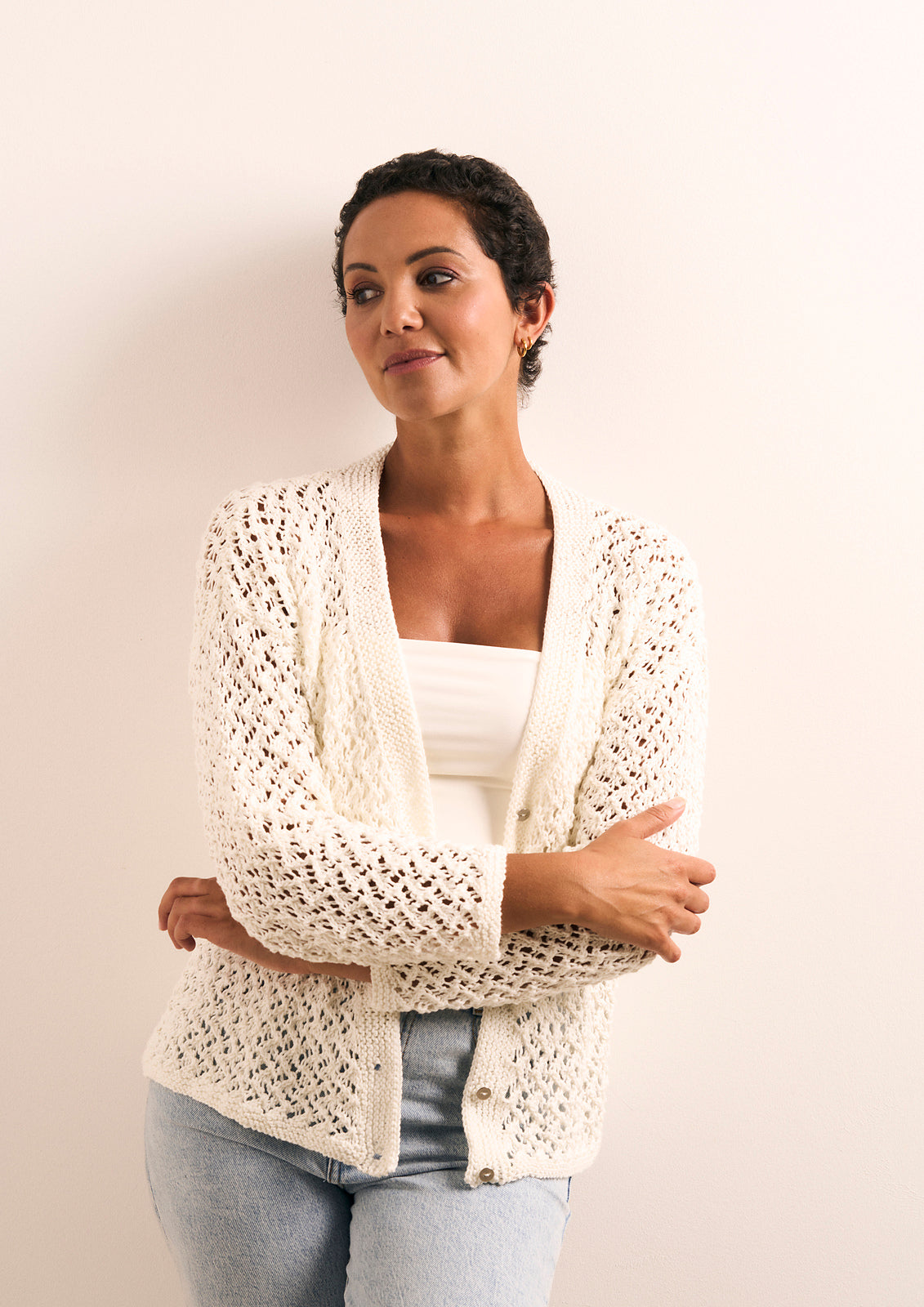 A Rowan Mode Cotton DK Pattern - Tage Cardigan (PDF)