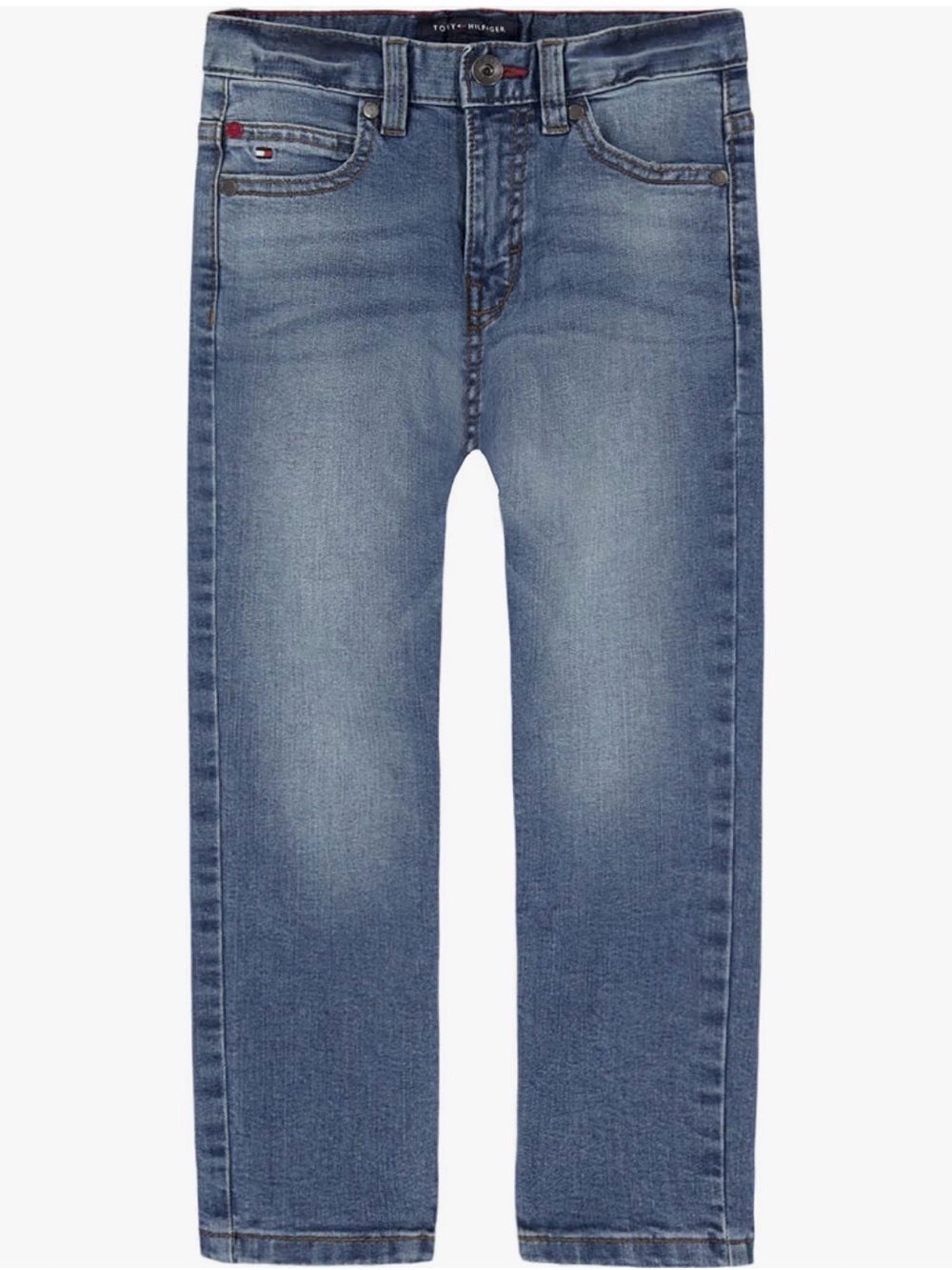 Tommy Hilfiger Boys' Straight Fit 5-Pocket Stretch Denim Jeans on sale at Little Knits