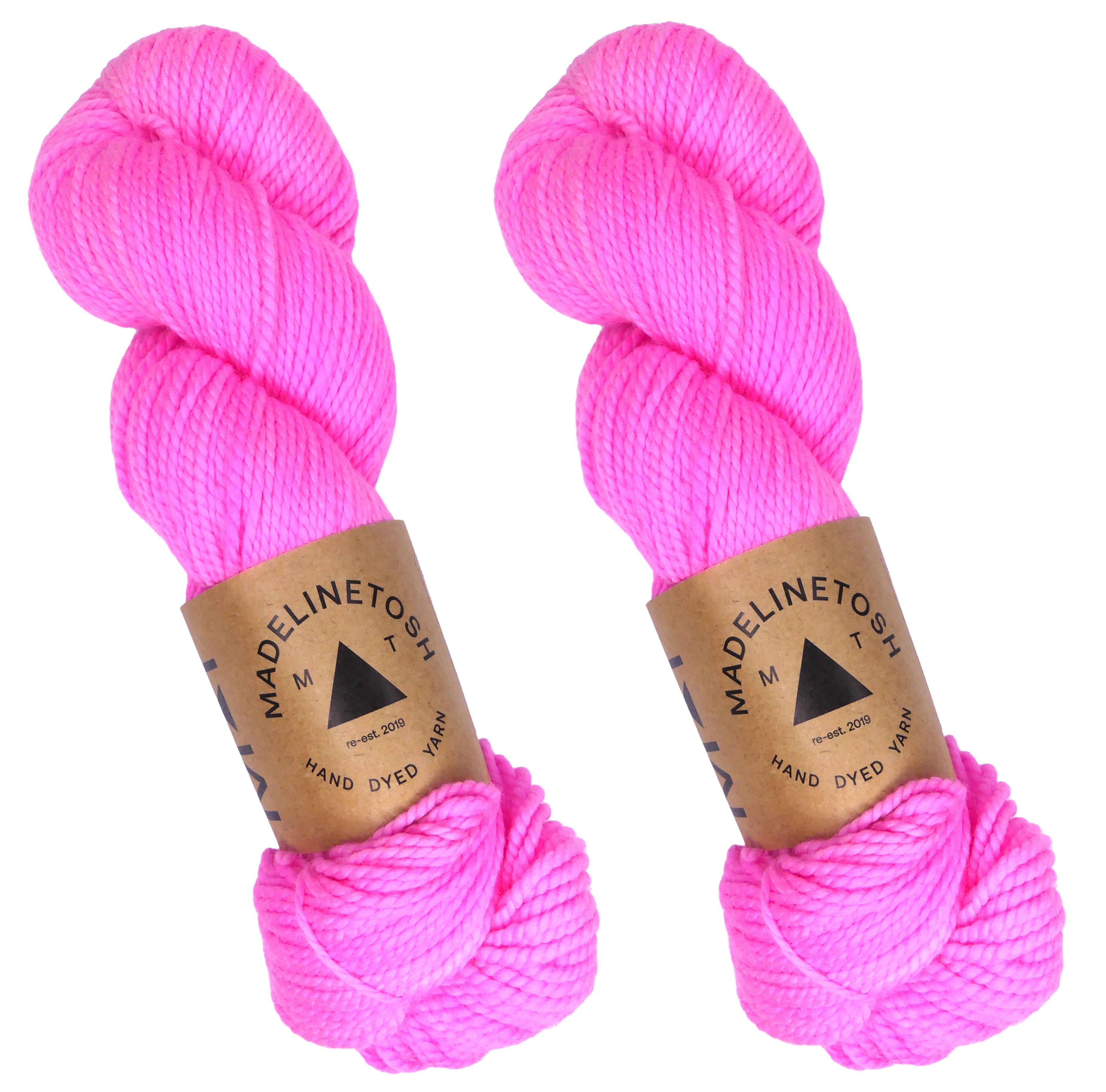 Madelinetosh Farm Twist - Neon Pink (TWO SKEINS)