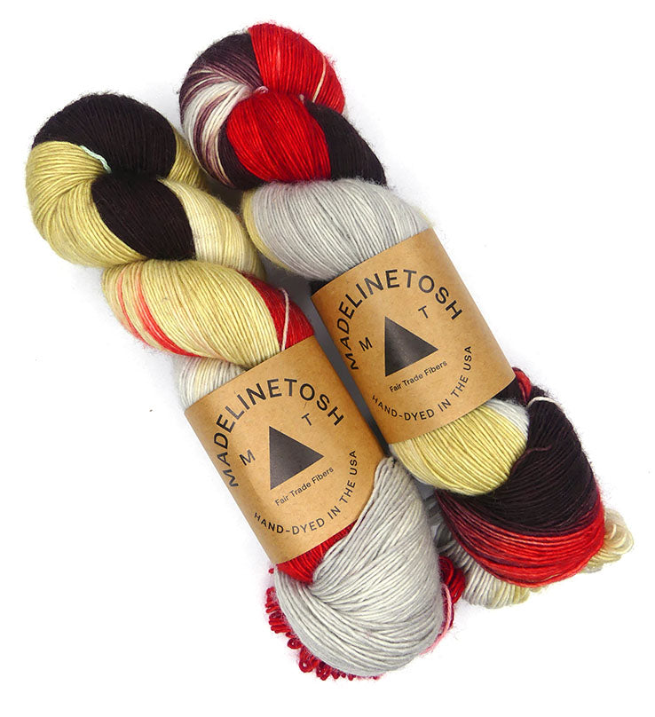 Tosh Merino Light One of a Kind - Lipstick & Leather - TWO SKEIN SET