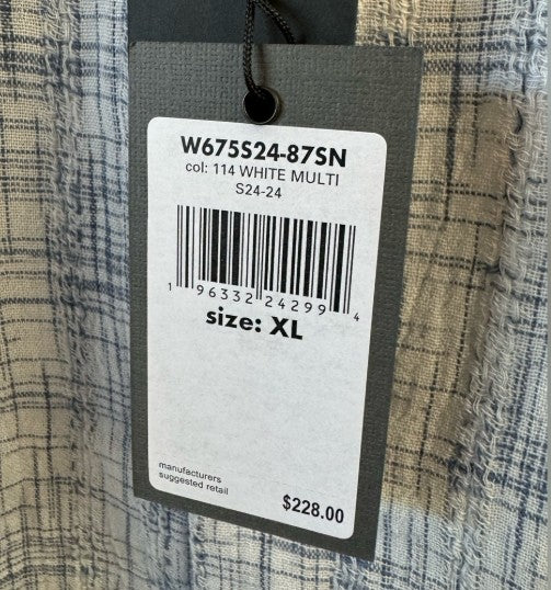 NWT John Varvatos Men's Ross Shirt White Multi Size XL
