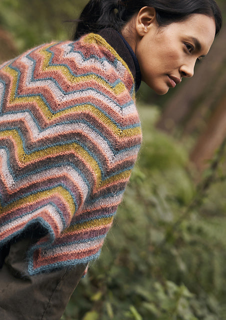 A Rowan Felted Tweed & Kidsilk Haze Pattern -  Wave Shawl (PDF)