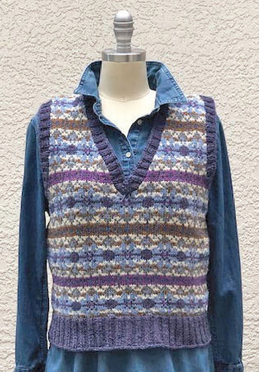 A Queensland Walkabout Pattern - Winter Garden Vest (PDF) – Little Knits