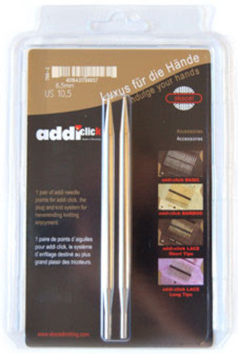 US 11 - Addi Click Lace "Long" Tips - Size: US 11 (8 mm) - Set of 2