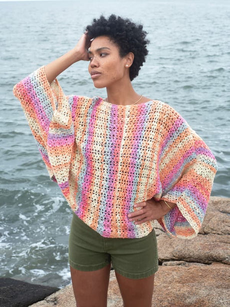 A Berroco Vivo Pattern - Ametrine Crochet Pullover (PDF)