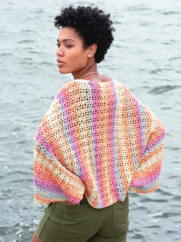 A Berroco Vivo Pattern - Ametrine Crochet Pullover (PDF)