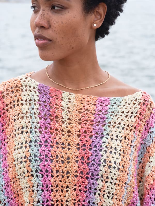 A Berroco Vivo Pattern - Ametrine Crochet Pullover (PDF)