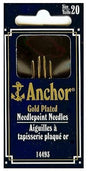 Anchor Gold Plated Needlepoint Needles - Size 24 (Item #14493)