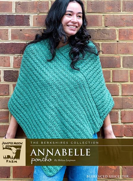 A Juniper Moon Bluefaced Leicester Pattern - Annabelle Poncho - Free with Purchases of 5 Skeins of BFL (Print Pattern)