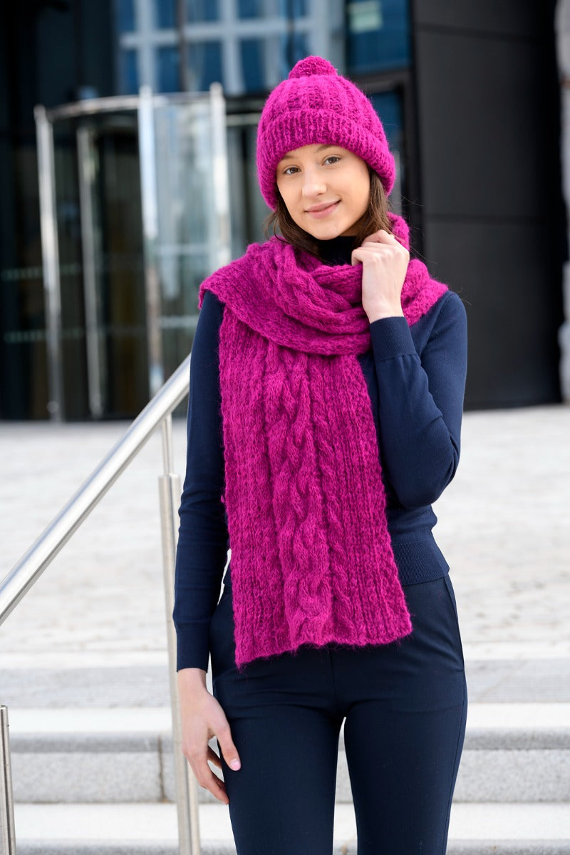 An Araucania Painted Suri Pattern - Fionnuala Hat & Scarf  - Free with Purchases of 1 Skein of Painted Suri (Print Pattern)