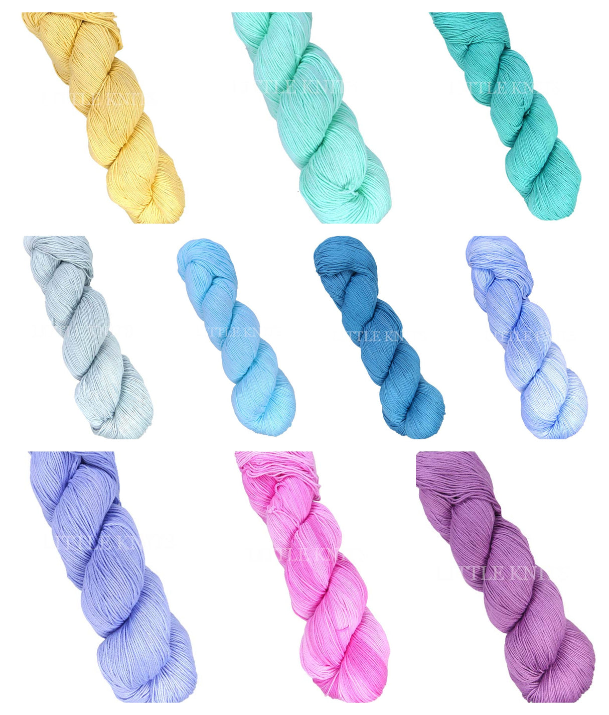 Araucania Huasco Cotón Kettle Dyes - Mystery Bag, 10 Skeins, 4/3/3 Color Split - 70% OFF SALE!