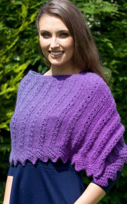 Euro Yarns Select Arenaria Pattern - Annie Wrap (PDF) free knitting pattern at Little Knits