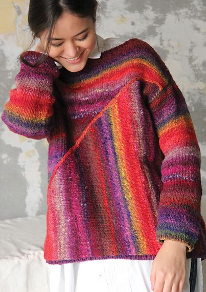 A Noro Ito Pattern - Asymmetrical Pullover knitting pattern on sale at Little Knits