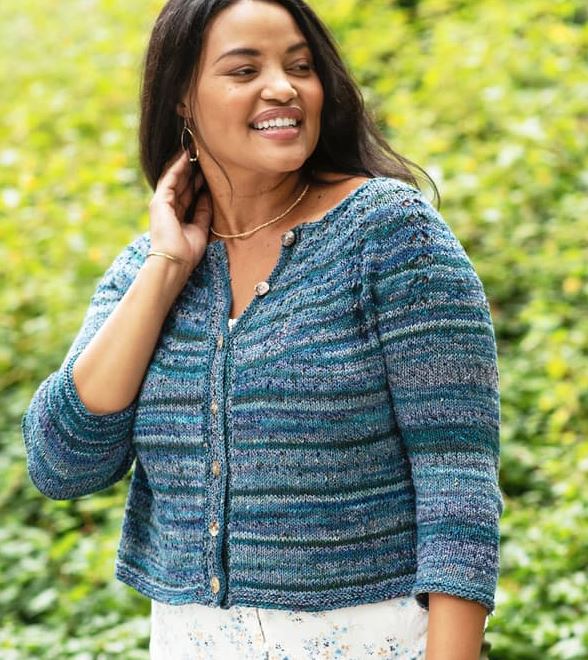 A Berroco Summer Sesame Pattern - Azzurra Cardigan (PDF)