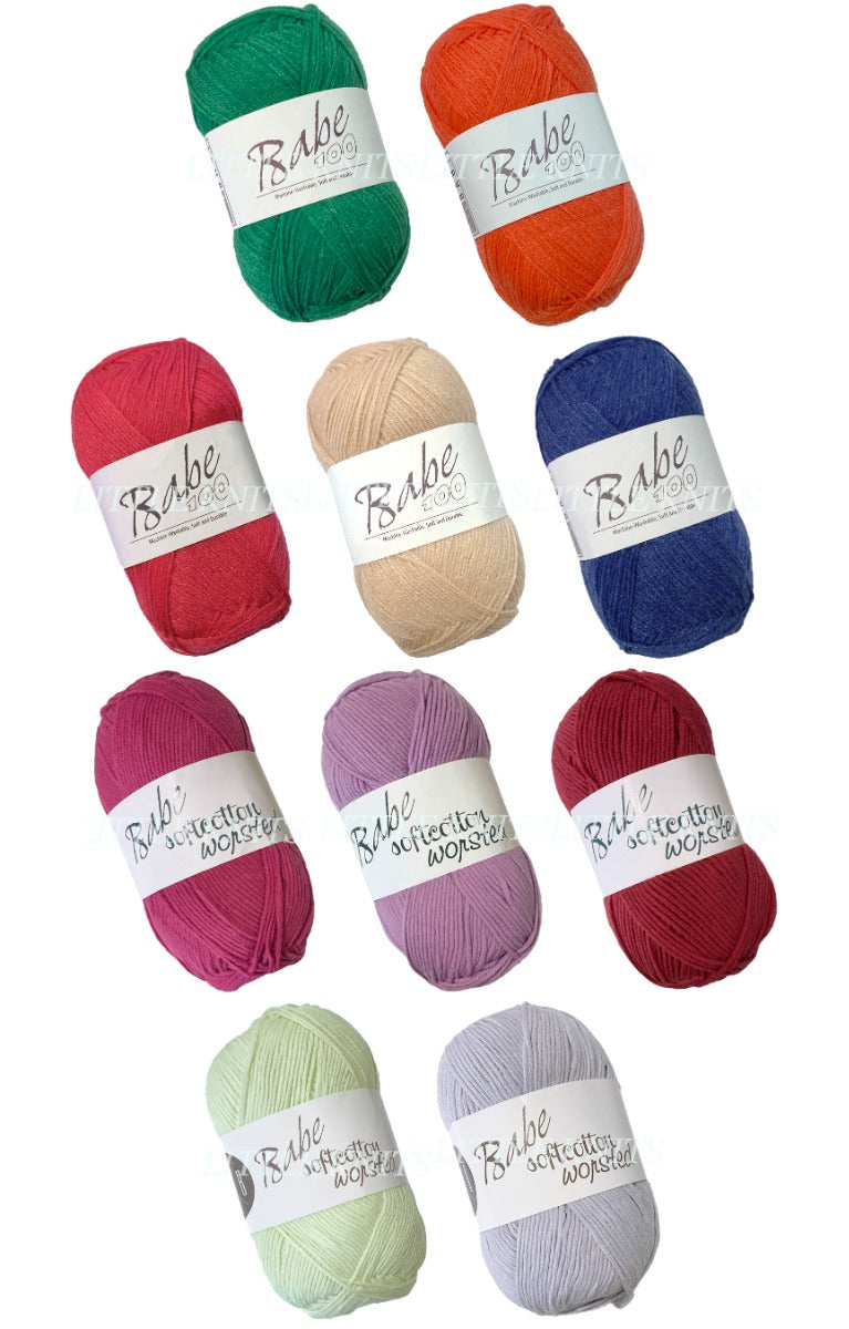 !!EYB Babe 100 & Babe Softcotton Worsted - MYSTERY BAG (10 skeins) - 75% OFF SALE!