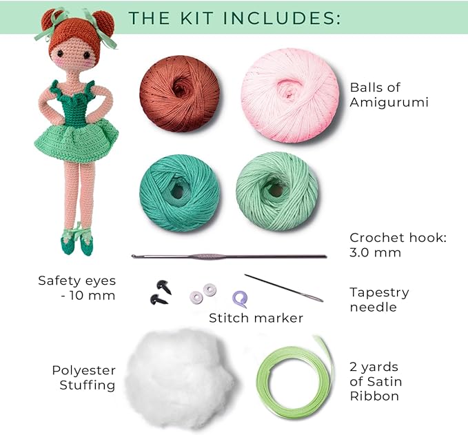 Circulo Crochet Ballerina Amigurumi Kit #3 on sale at Little Knits