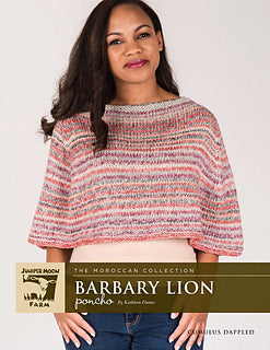 A Juniper Moon Farms Cumulus Dappled Pattern - Barbary Lion Poncho (PDF)