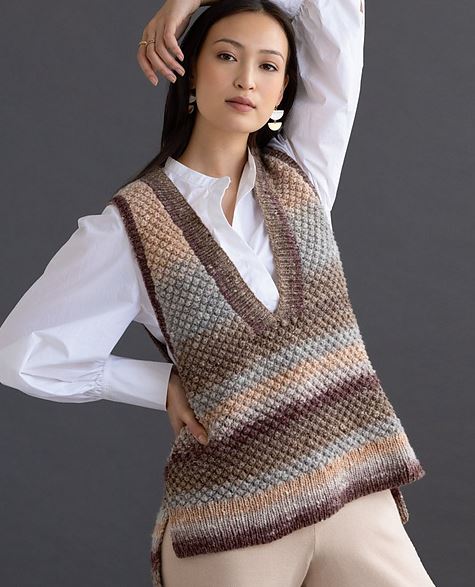 A Noro Miyabi Pattern - Bartlette Vest #04 knitting pattern on sale at Little Knits