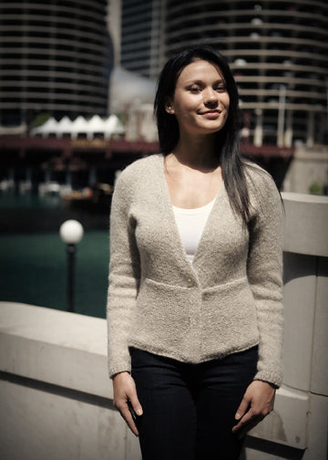 Chic Knits - Basic Chic V-neck Cardi - Print Pattern