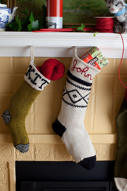 A Churchmouse Yarns and Teas Pattern - Basic Christmas Stockings (PDF)