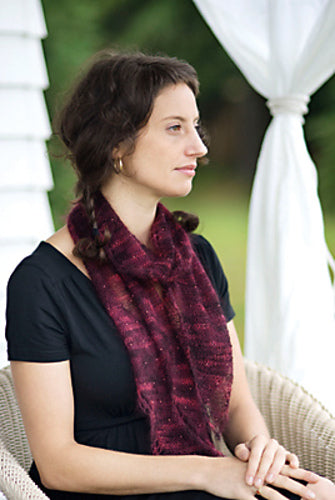 A Churchmouse Yarns and Teas Pattern - Beaded Mohair Scarf (PDF)