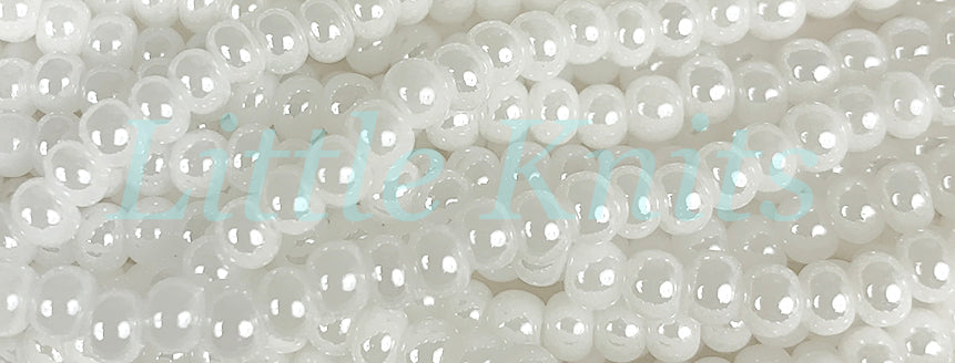 Preciosa 6/0 Czech Seed Beads - White Pearl (Color #57102) - In 71 gram hanks