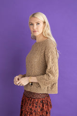 A Elsebeth Lavold Knitting Pattern - Beech Leaf Pullover (PDF) on sale at little knits