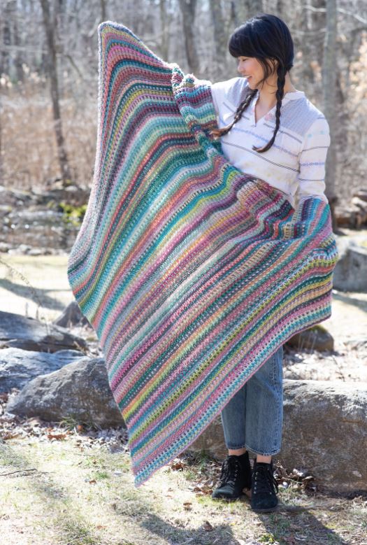 A Berroco Wizard Pattern - Bente Mosaic Blanket (PDF)