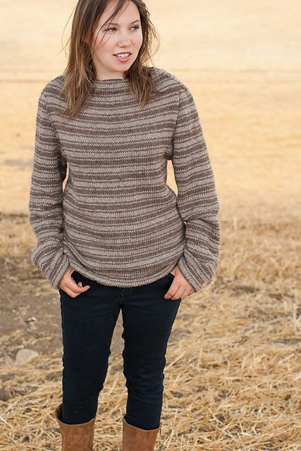 A Juniper Moon Farm Herriot Pattern - Bessie Striped Pullover (PDF)