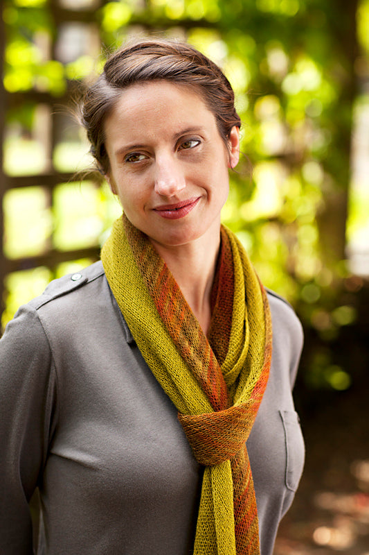 A Churchmouse Yarns and Teas Pattern - Bias 'Before & After' Scarf (PDF)