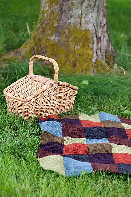 A Churchmouse Yarns and Teas Pattern - Big Garter Blocks Throw & Afghan (PDF)