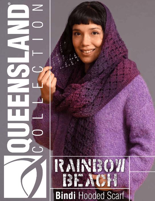 A Queensland Rainbow Beach Pattern - Bindi Hooded Scarf - PDF File