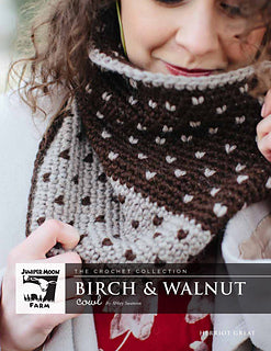 A Juniper Moon Farm Herriot Great Crochet Pattern - Budding Birch & Walnut Cowl (PDF)