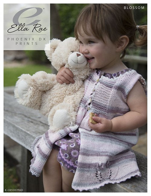 An Ella Rae Phoenix DK Prints Pattern - Blossom Cardigan - Free with Purchase of 2 Skeins of Phoenix DK Prints (PDF)