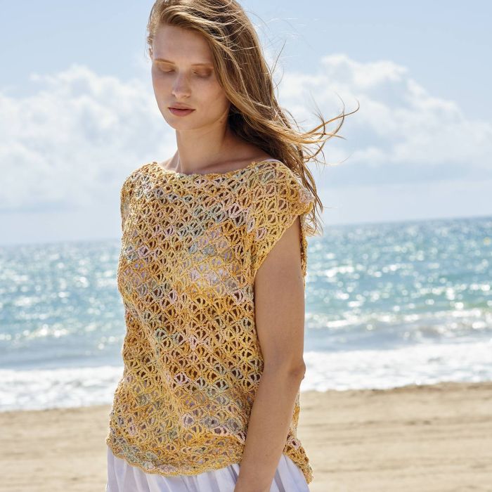 Katia Bohemian Silk Crochet Top (PDF)