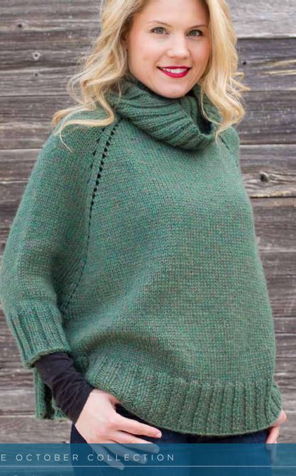 A Juniper Moon Farm Herriot Great Pattern - Bonny Raglan Poncho (PDF)