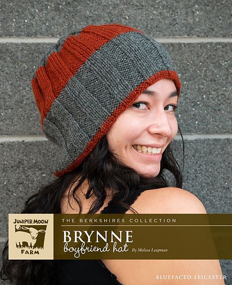 A Juniper Moon Bluefaced Leicester Pattern - Brynne Boyfriend Hat (PDF)