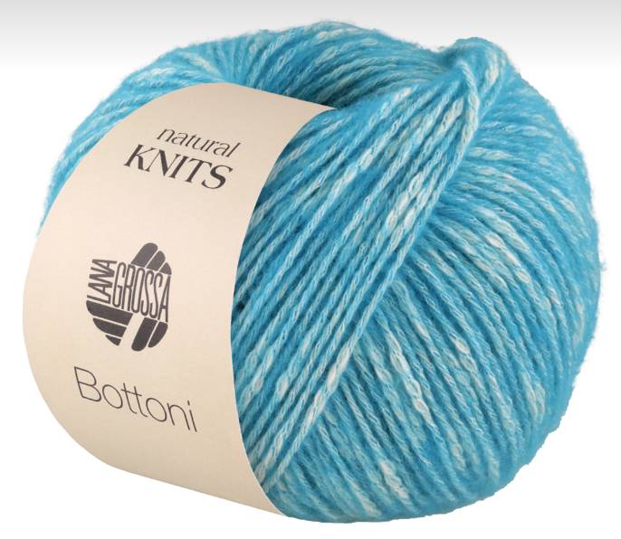 Lana Grossa Bottoni - Turquoise Waters (Color #9) - FULL BAG SALE (5 SKEINS)